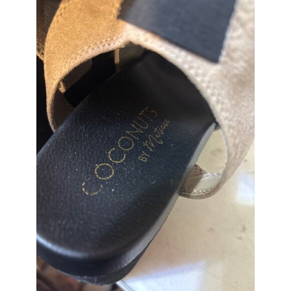 Coconuts By Matisse Womens Beige Suede Platform Wedge Sandals Size 7M - Picture 6 of 7